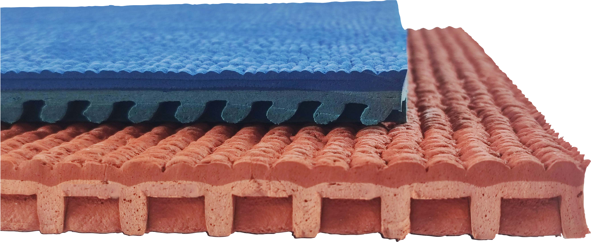 Prefabricated rubber track